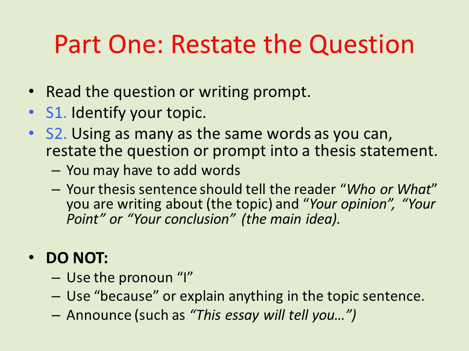 Ways to start a essay for college
