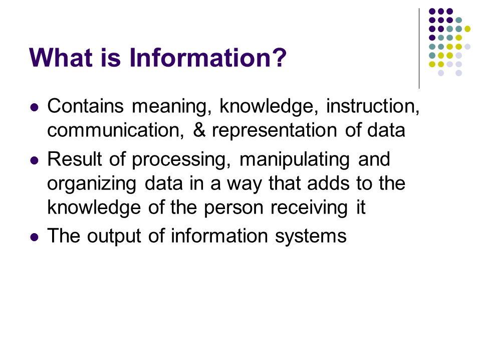 What is Information.
