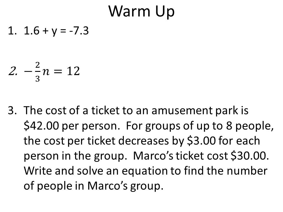 Writing Two Step Equations Warm Up Use Algebra Tile To Model 3x Writing Two Step Equations 2 Warm Up