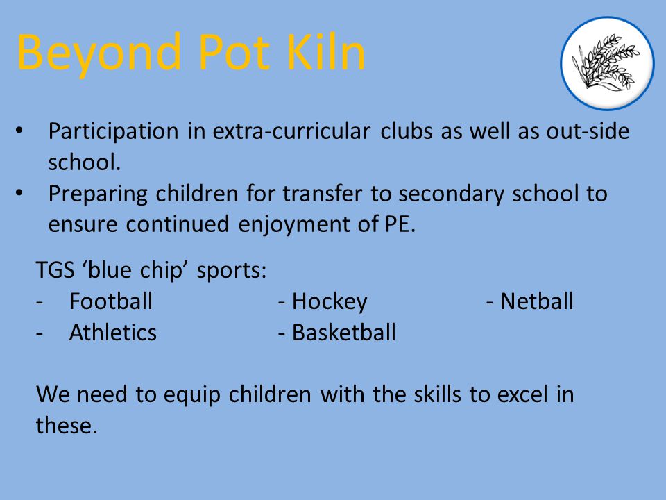 Participation in extra-curricular clubs as well as out-side school.