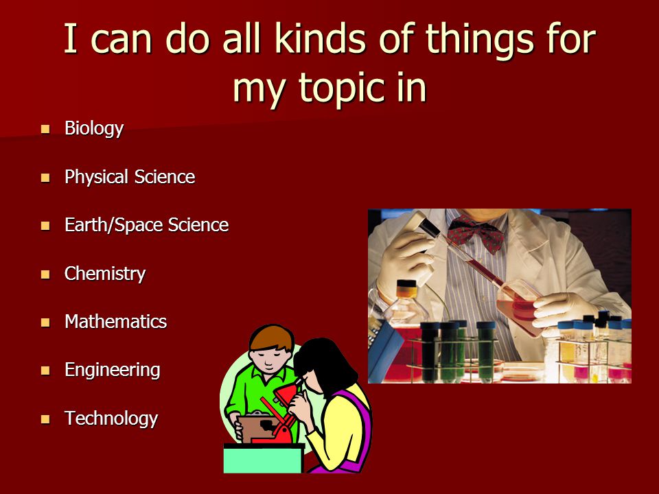 What you must include in your project. Display board with all parts of the scientific method.