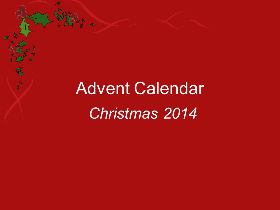 Advent Calendar Christmas 2014