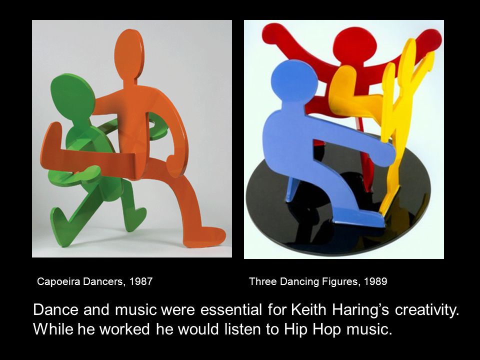 Three Dancing Figures, 1989 Dance and music were essential for Keith Haring’s creativity.