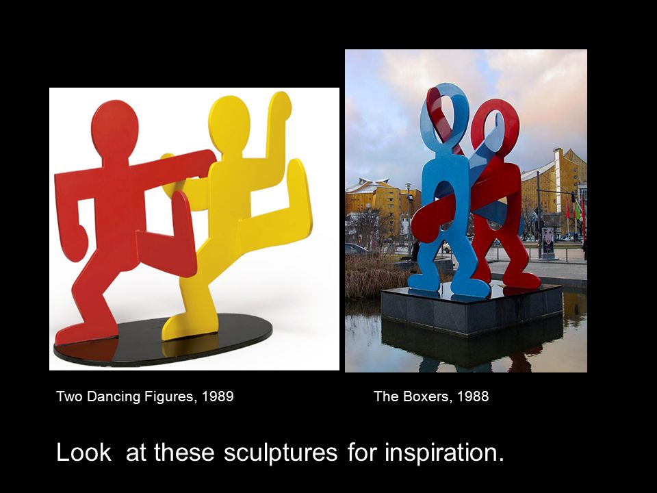 Two Dancing Figures, 1989The Boxers, 1988 Look at these sculptures for inspiration.