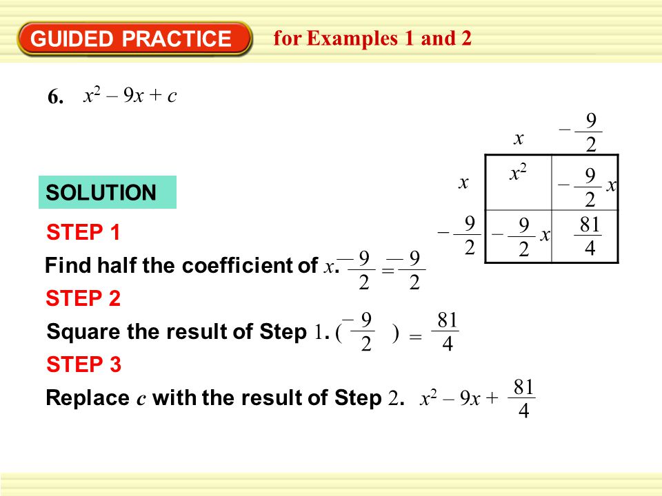 GUIDED PRACTICE for Examples 1 and 2 6.