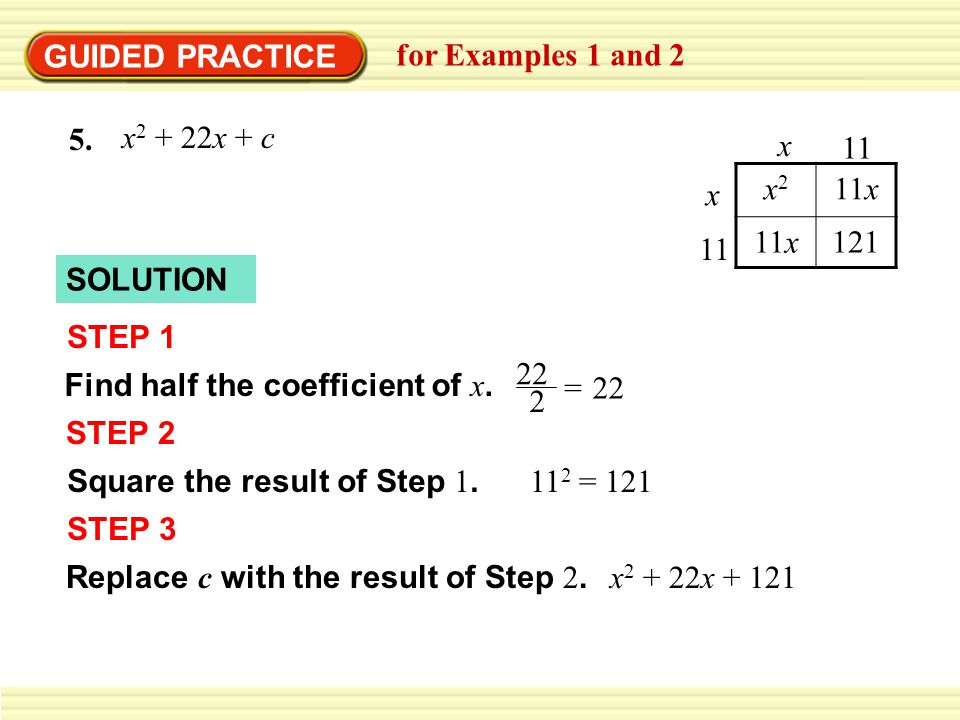 GUIDED PRACTICE for Examples 1 and 2 5.
