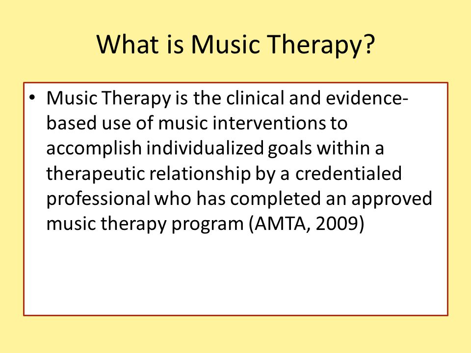 What is Music Therapy.