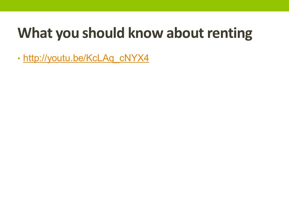 What you should know about renting