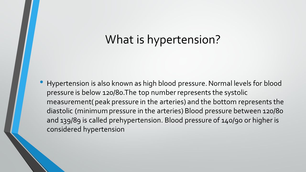 What is hypertension. Hypertension is also known as high blood pressure.