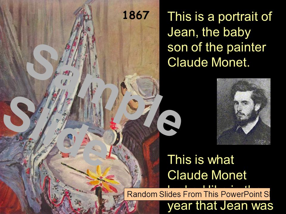 This is a portrait of Jean, the baby son of the painter Claude Monet.
