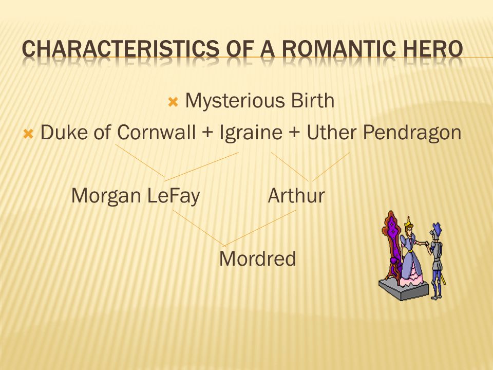  Mysterious Birth  Duke of Cornwall + Igraine + Uther Pendragon Morgan LeFayArthur Mordred