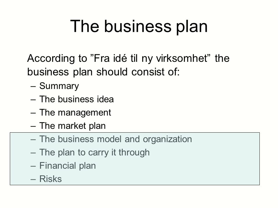 complete business plan