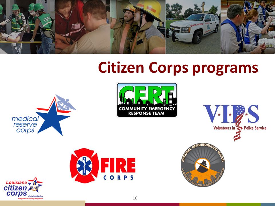 Citizen Corps programs 16