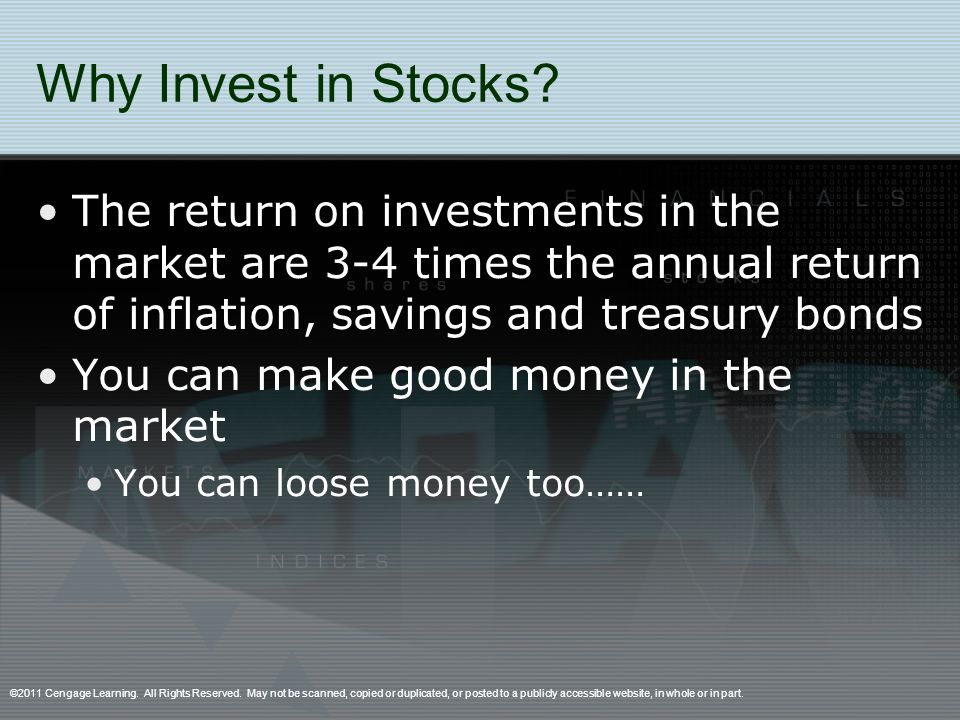 Why Invest in Stocks.