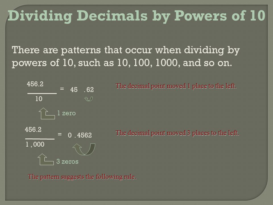 Do each multiplication problem mentally:  × 10,  100,000