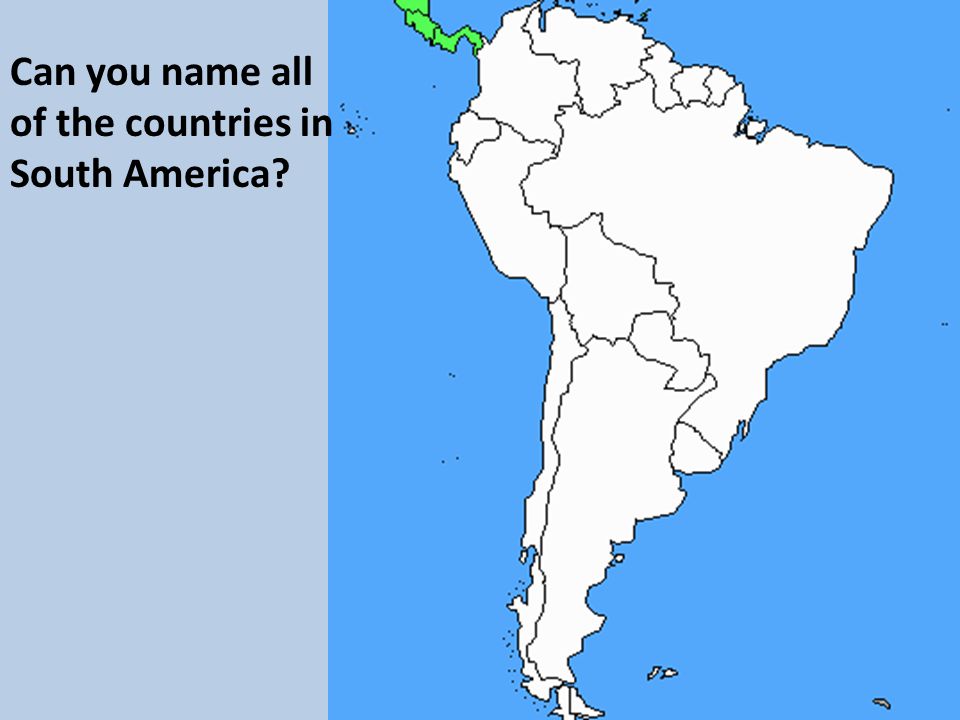 Can you name all of the countries in South America