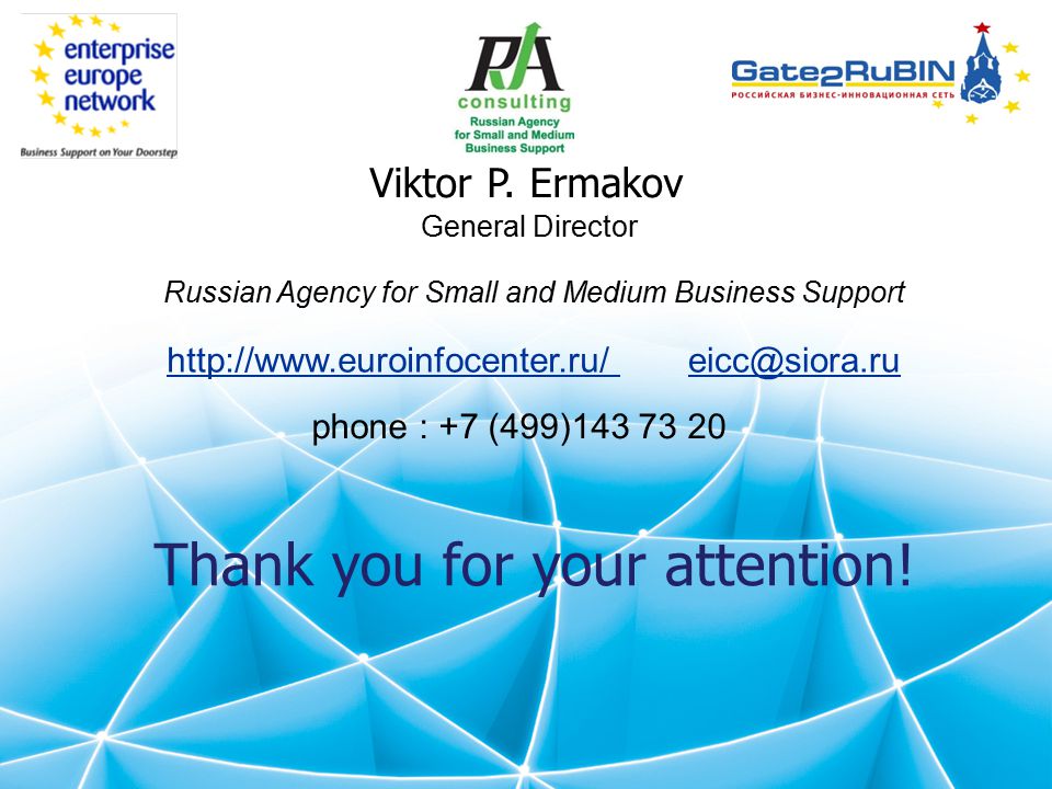 Thank you for your attention. Viktor P.