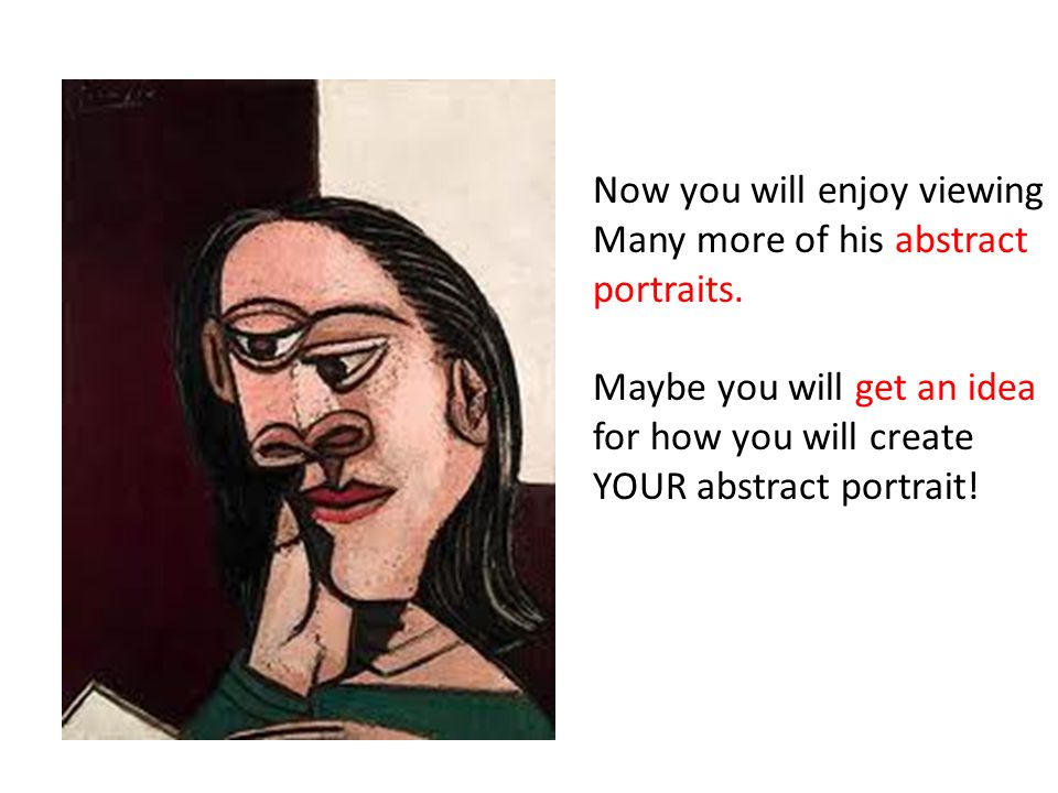 Now you will enjoy viewing Many more of his abstract portraits.