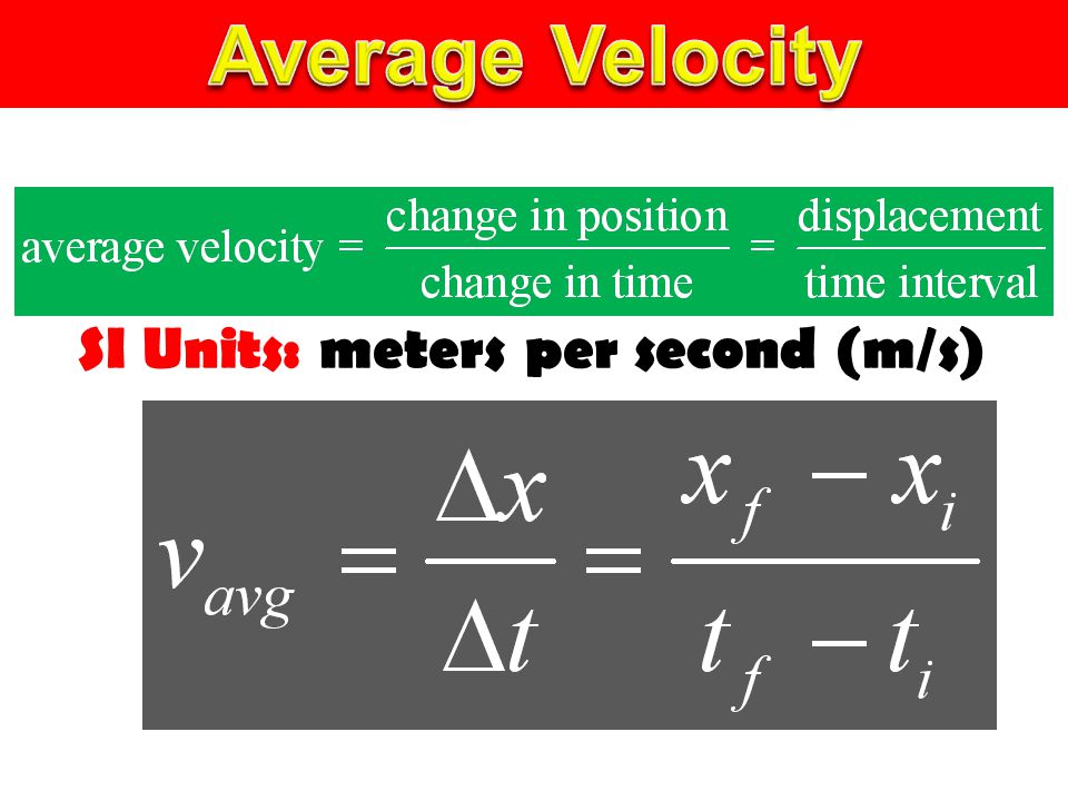 SI Units: meters per second (m/s)