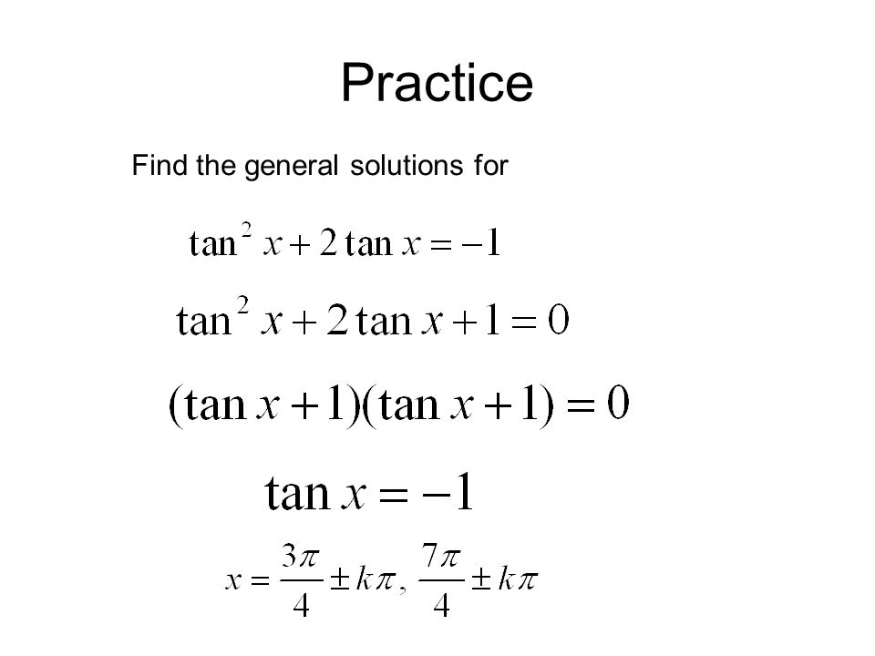 Solving Trigonometric Equations Talkchannels Solving Trigonometric Equations First Degree
