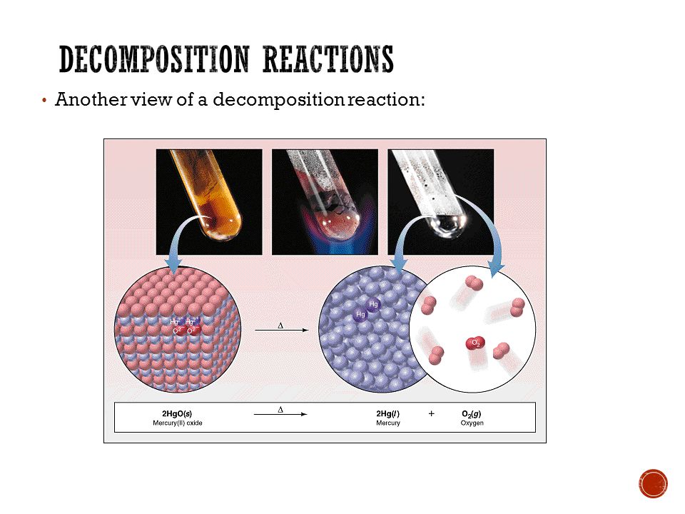 Another view of a decomposition reaction: