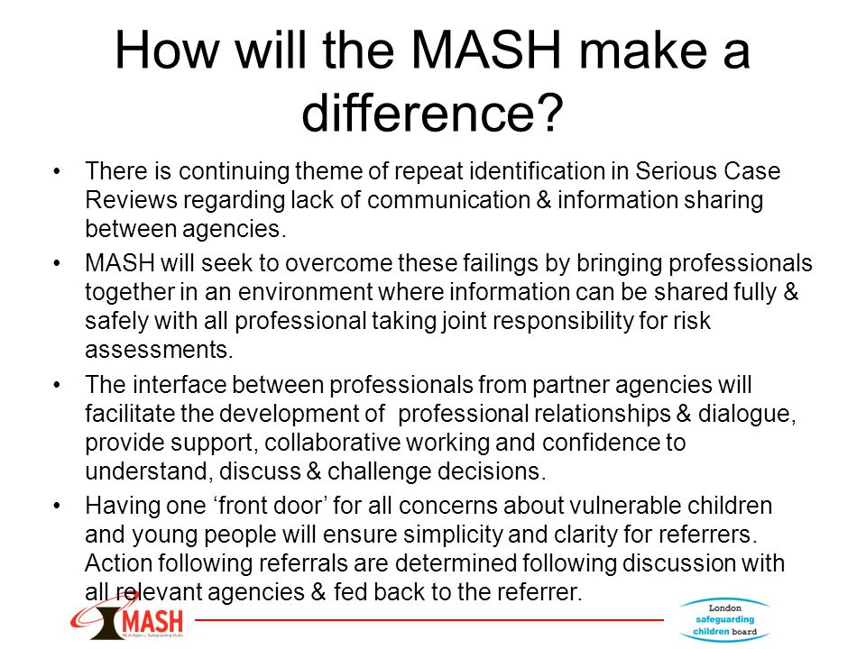 How will the MASH make a difference.