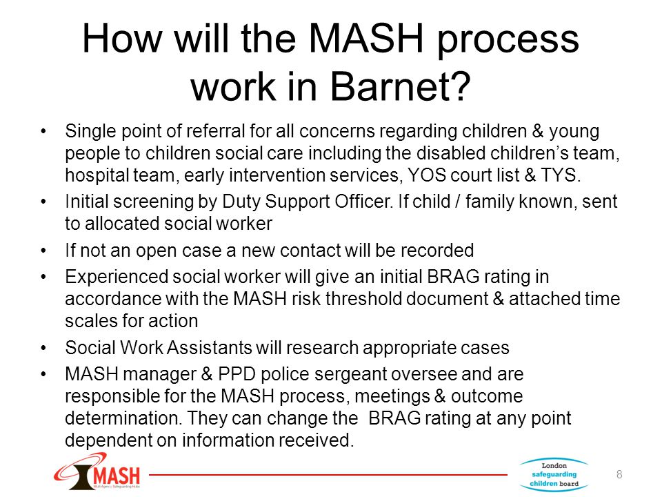 How will the MASH process work in Barnet.