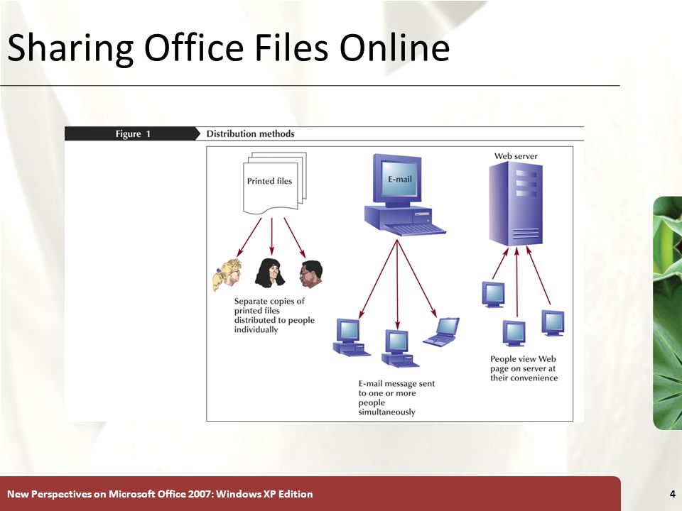 XP New Perspectives on Microsoft Office 2007: Windows XP Edition4 Sharing Office Files Online