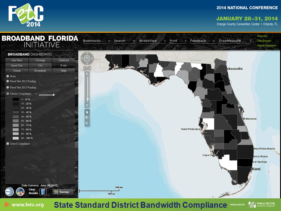 State Standard District Bandwidth Compliance