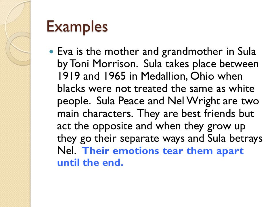 a literary analysis of the quotes from the novel sula by toni morrison Toni morrison’s sula is a novel in the tradition of african-american literature, exploring the legacy of the african diaspora through the images of loss and. a literary analysis of the quotes from the novel sula by toni morrison Toni morrison’s sula is a novel in the tradition of african-american literature, exploring the legacy of the african diaspora through the images of loss and.
