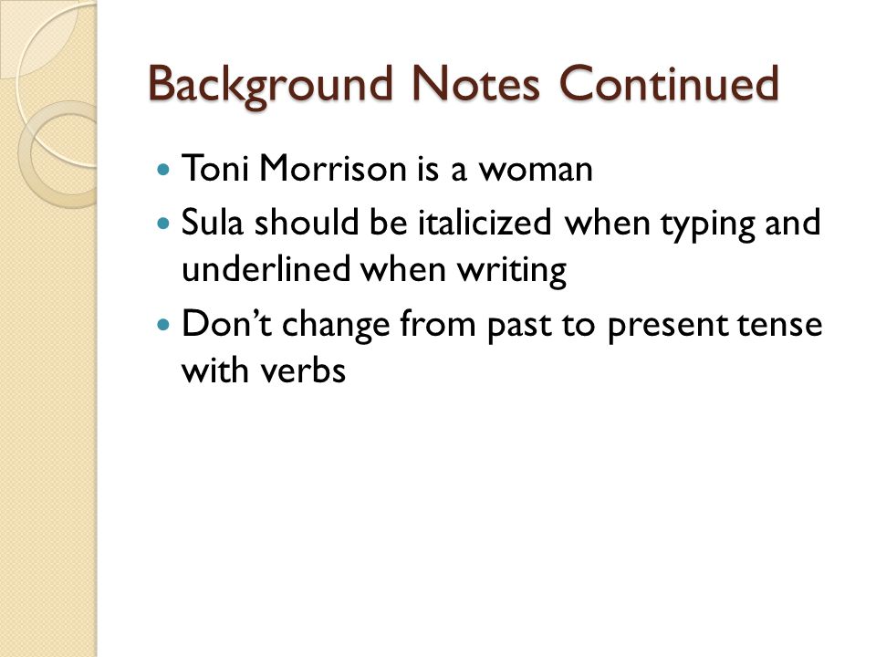 sula themes essay Major themes in toni morrison's sula learn and understand all of the themes found in sula, such as friendship learn how the author incorporated them and why. sula themes essay Major themes in toni morrison's sula learn and understand all of the themes found in sula, such as friendship learn how the author incorporated them and why.