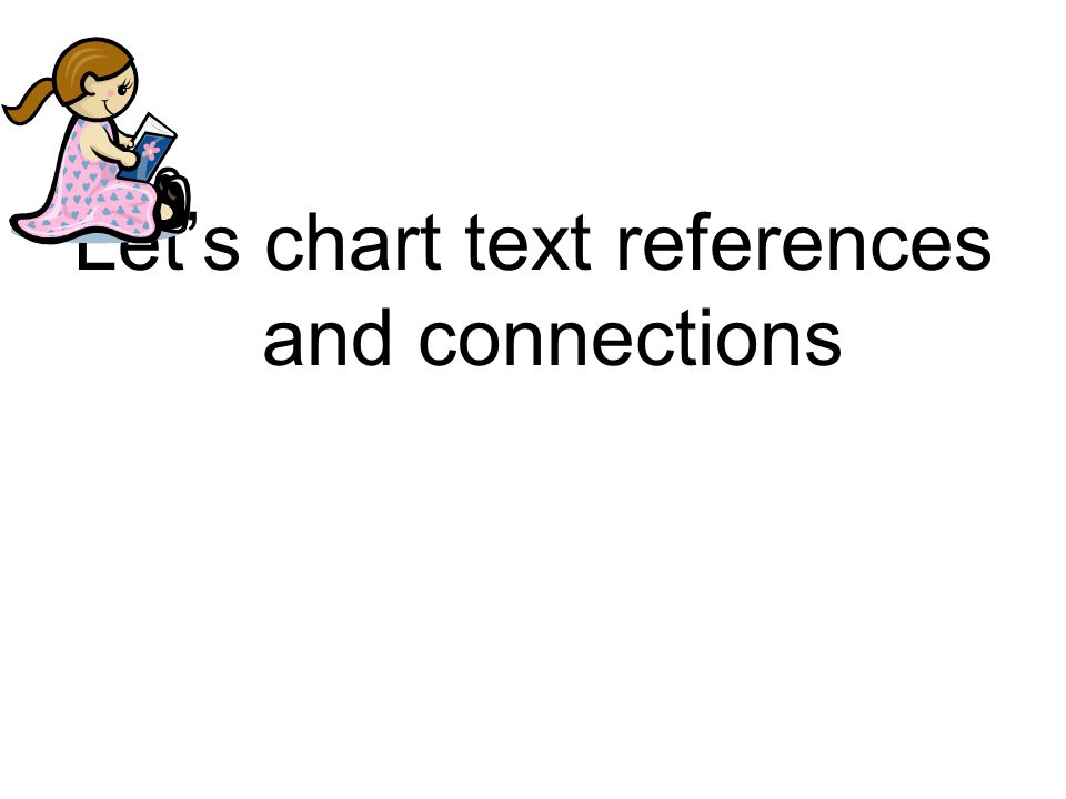 Let’s chart text references and connections