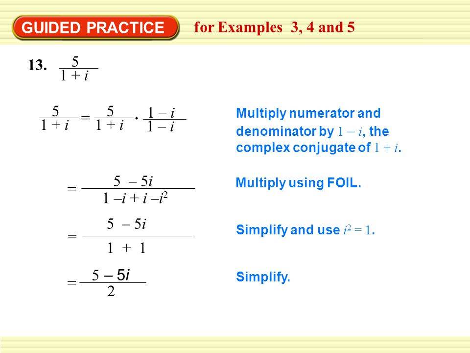 GUIDED PRACTICE for Examples 3, 4 and 5 13.