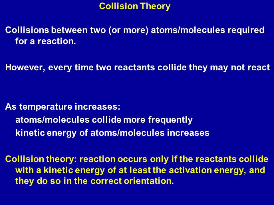 Arrhenius Equation E A Activation Energy Frequency Factor 3 Collision