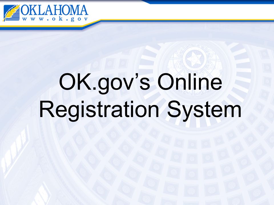 OK.gov’s Online Registration System