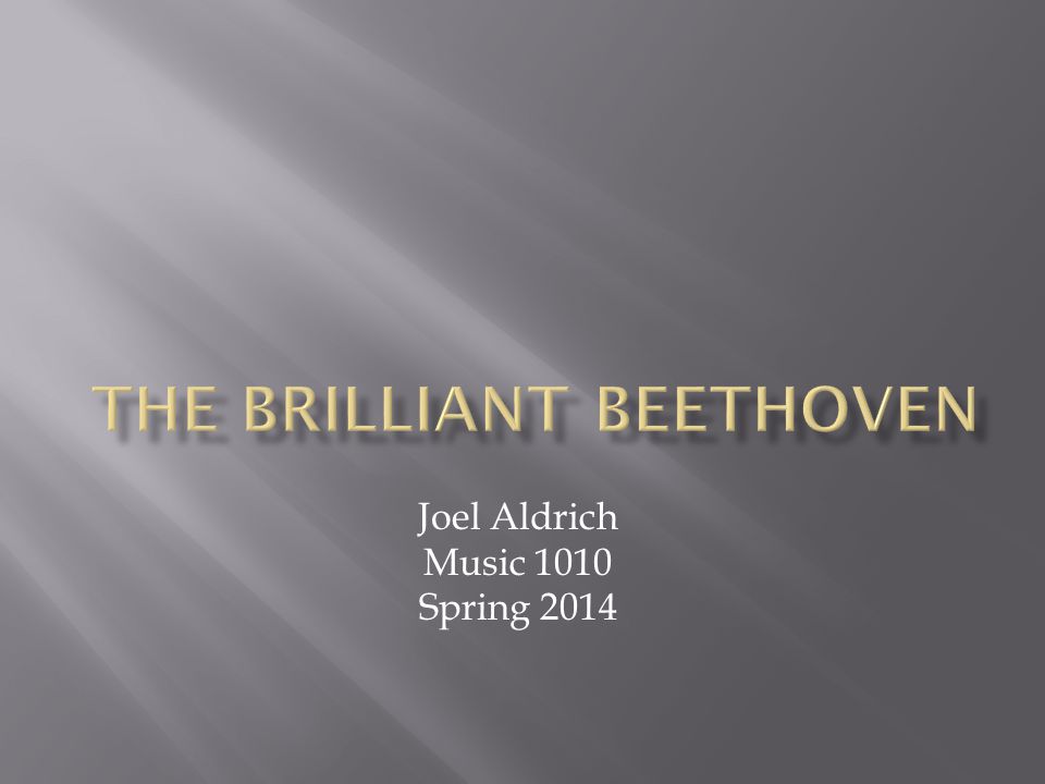 Joel Aldrich Music 1010 Spring 2014