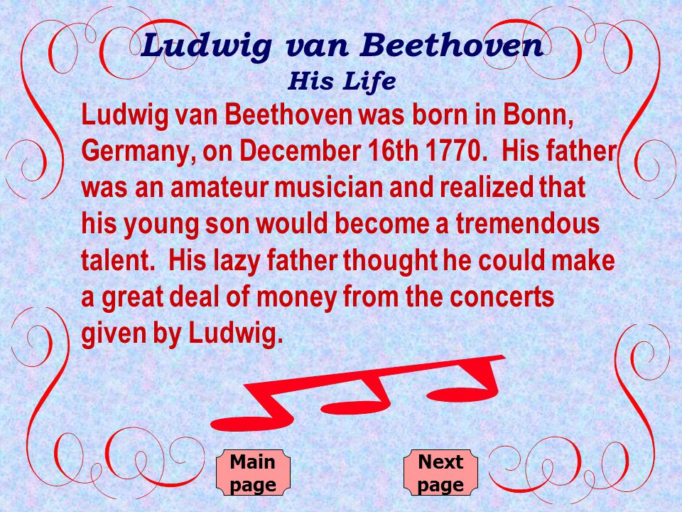 Ludwig van Beethoven: His Life and Music By Joy Agre His Life His Music Q&A Teacher’s Page