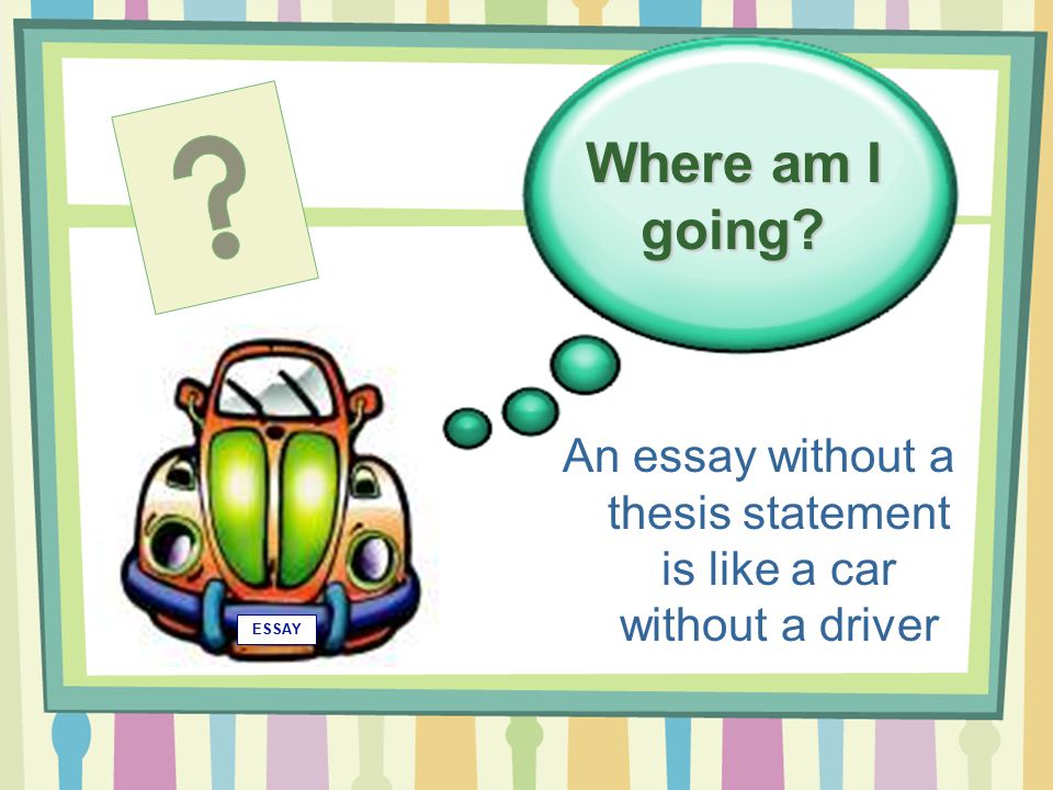 Write A Good Thesis