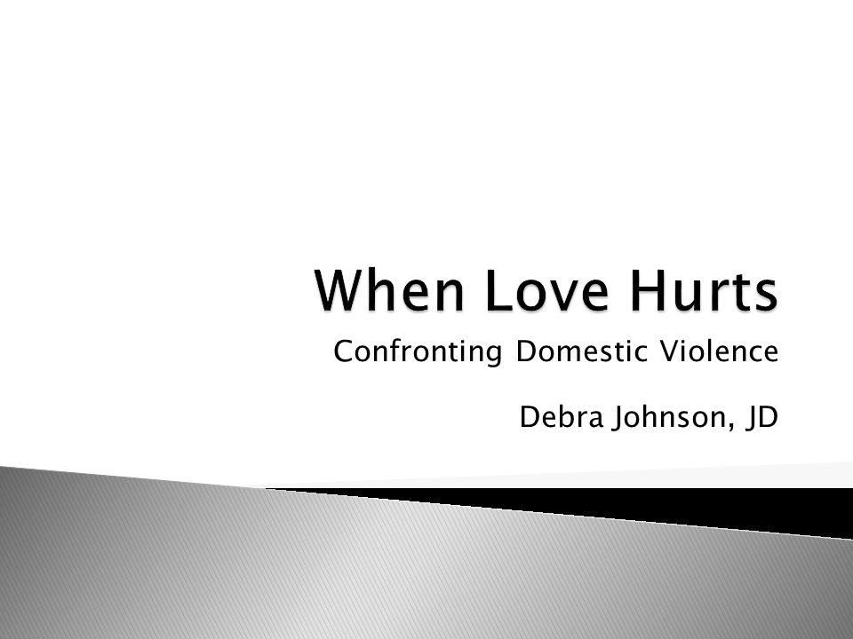 Confronting Domestic Violence Debra Johnson, JD