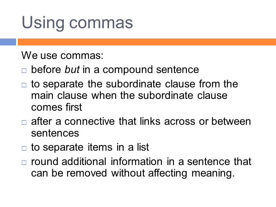 when to use a comma before but