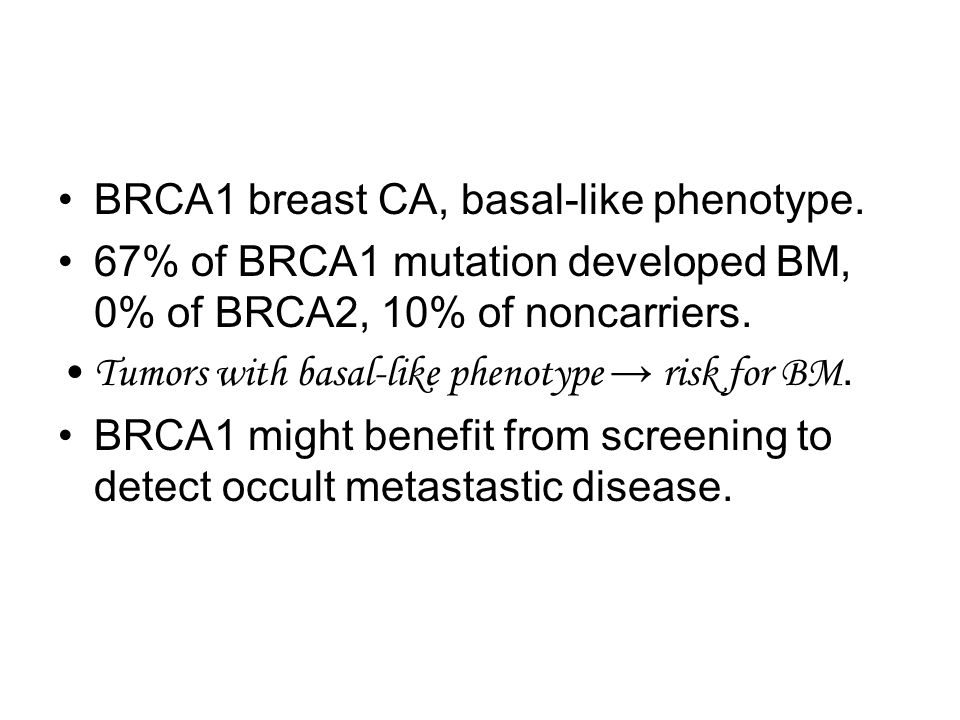BRCA1 breast CA, basal-like phenotype.