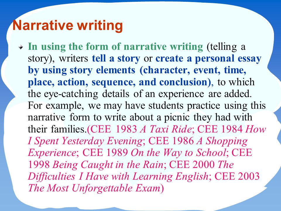 story of narrative essay story of narrative essay