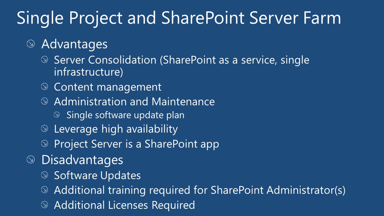 Single Project and SharePoint Server Farm