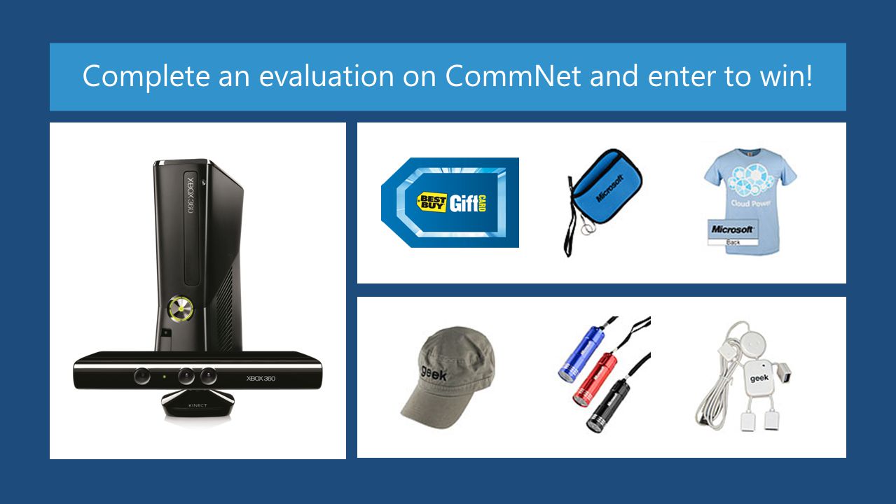 Required Slide Complete an evaluation on CommNet and enter to win!