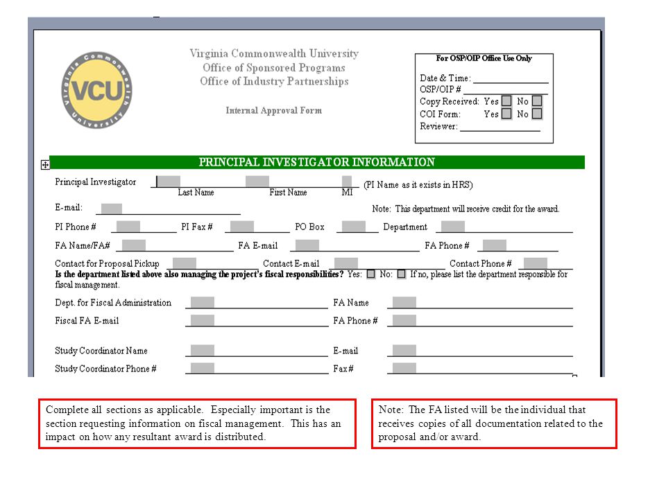instructions for vcus internal approval form form is required to vcu transcript request form