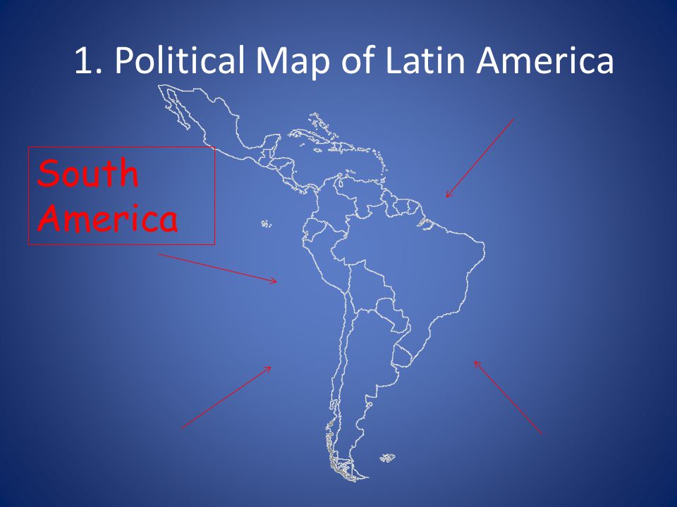 1. Political Map of Latin America South America