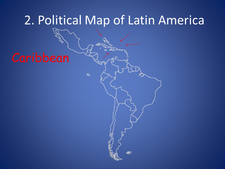 2. Political Map of Latin America Caribbean