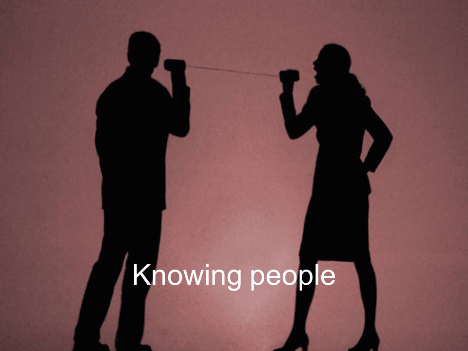 Knowing people