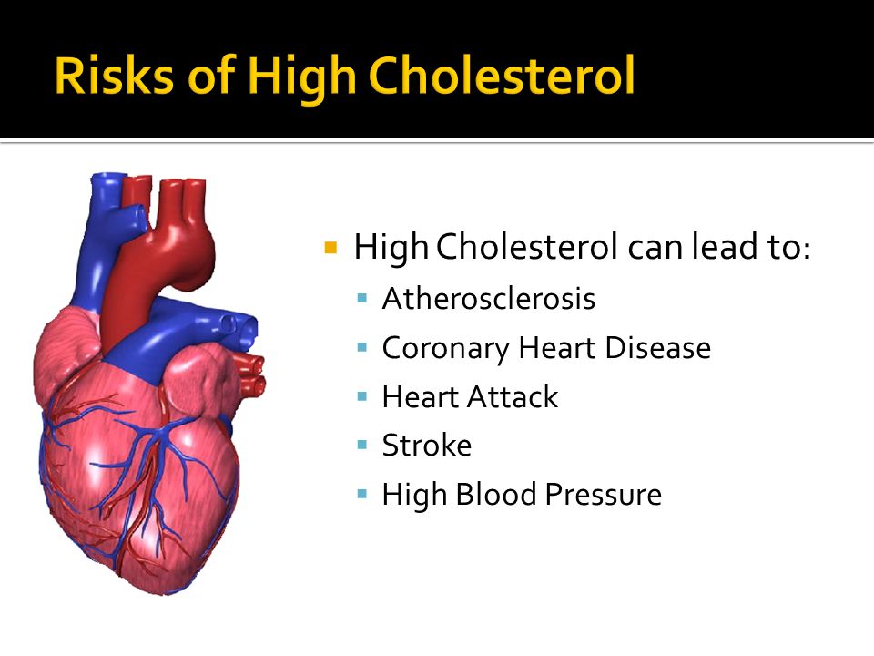  Levels of cholesterol depend on the individual.