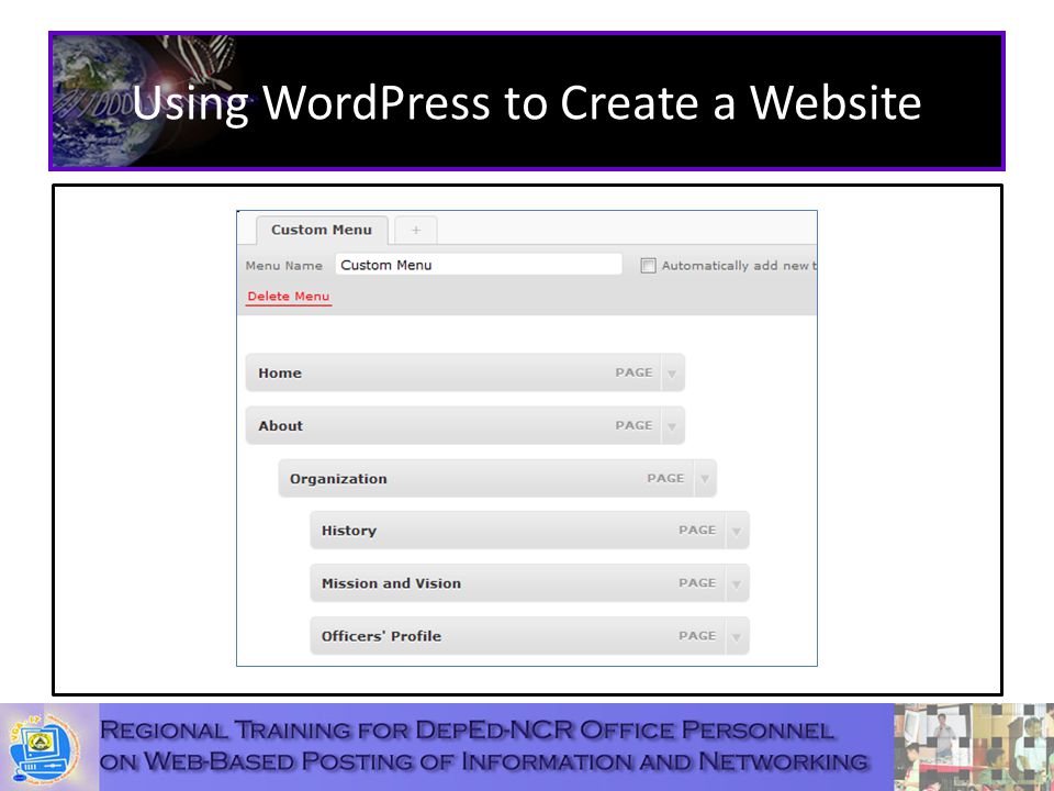 Using WordPress to Create a Website